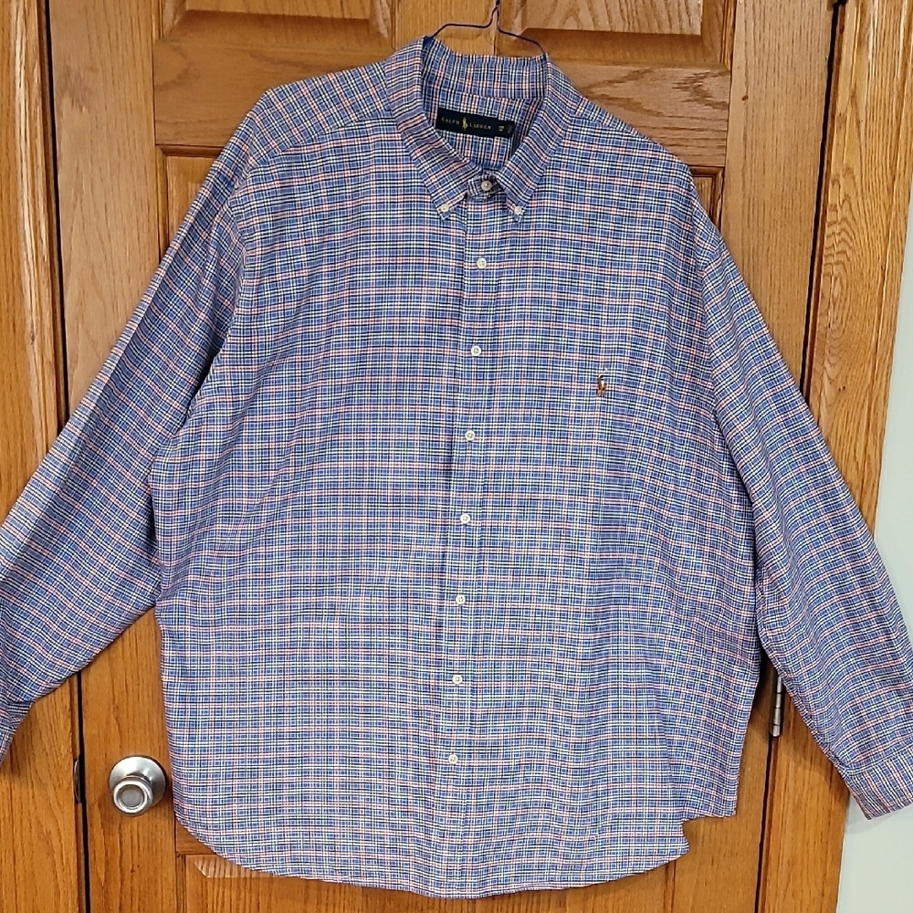 Ralph Lauren Men's Blue Plaid Shirt